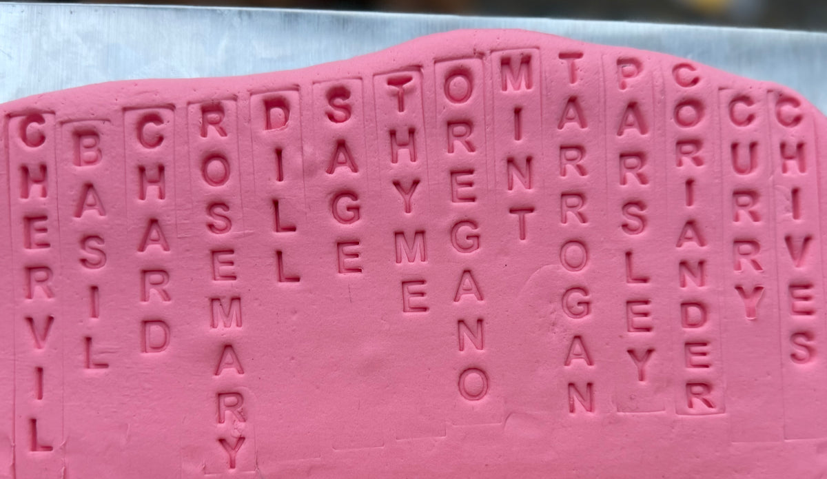 Herb Name Embossing Stamp Set
