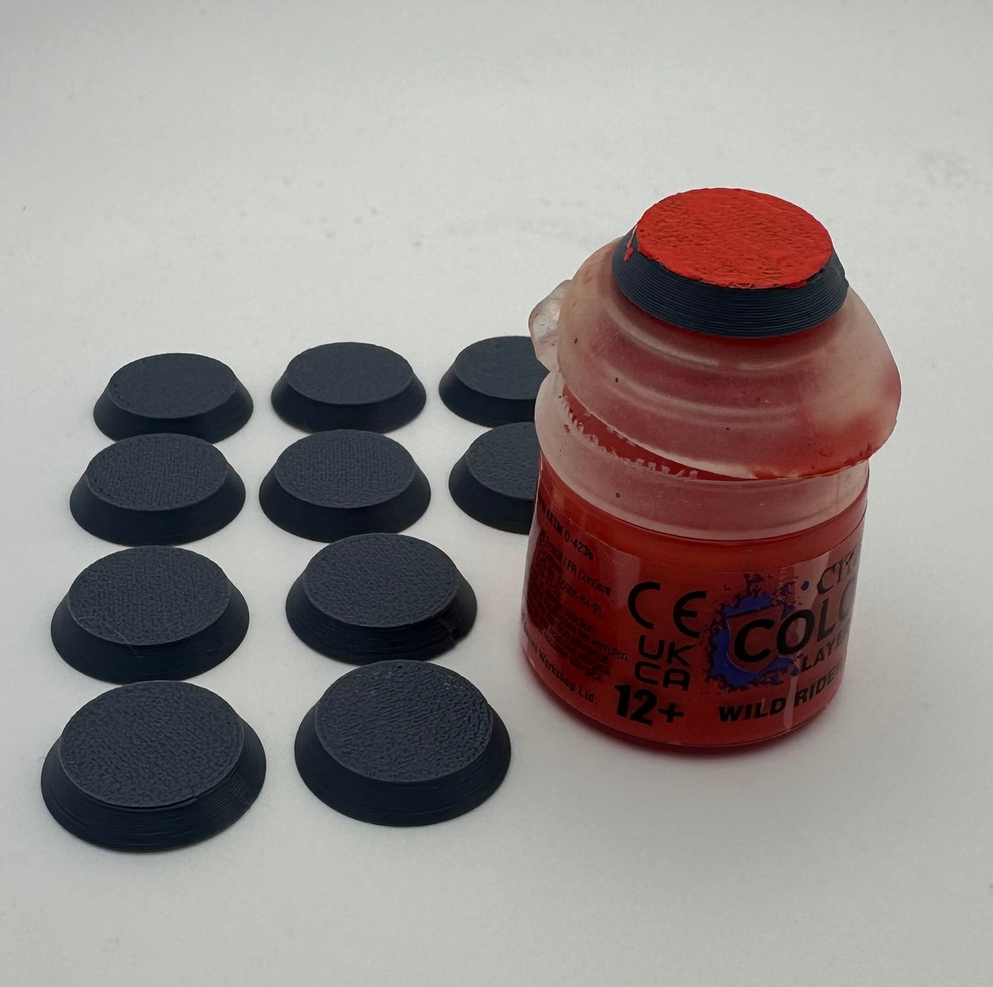 Miniature Paint Swatch Caps Compatible with Citadel Pots – Colour Test Caps – Hobby Paint Organiser - UK Delivery Included