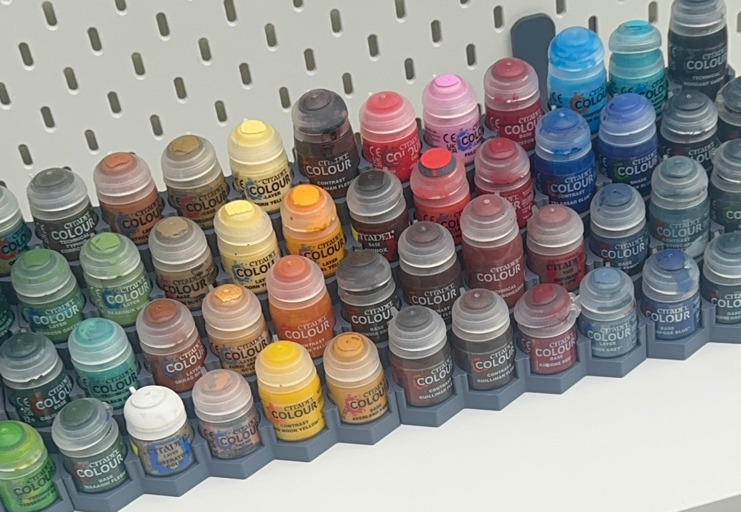 Modular Paint Rack for Citadel, Vallejo & Army Painter – 16 Paint Capacity Module – Expandable Miniature Paint Storage