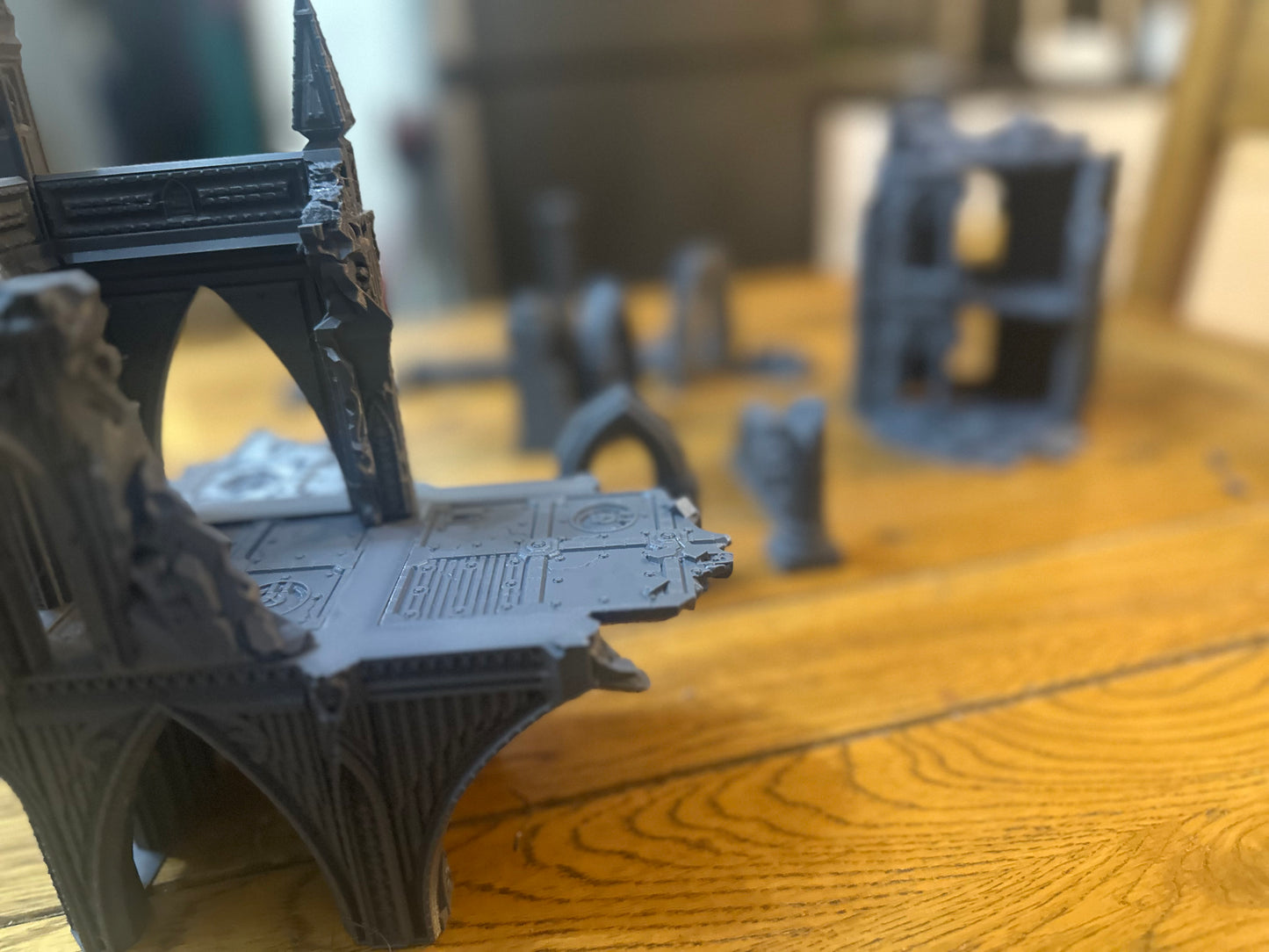Modular Gothic Ruin Building - Two Level Line of Sight Terrain - Unpainted Tabletop Scenery, UK Delivery Included