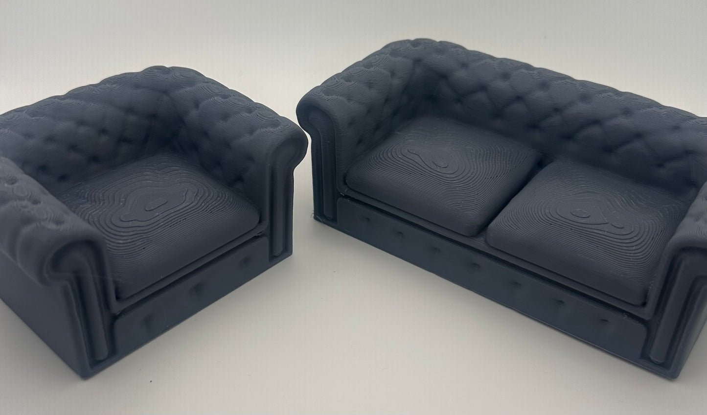 Dollhouse Chesterfield Armchair – 1:12 Scale Miniature Furniture - UK delivery included.