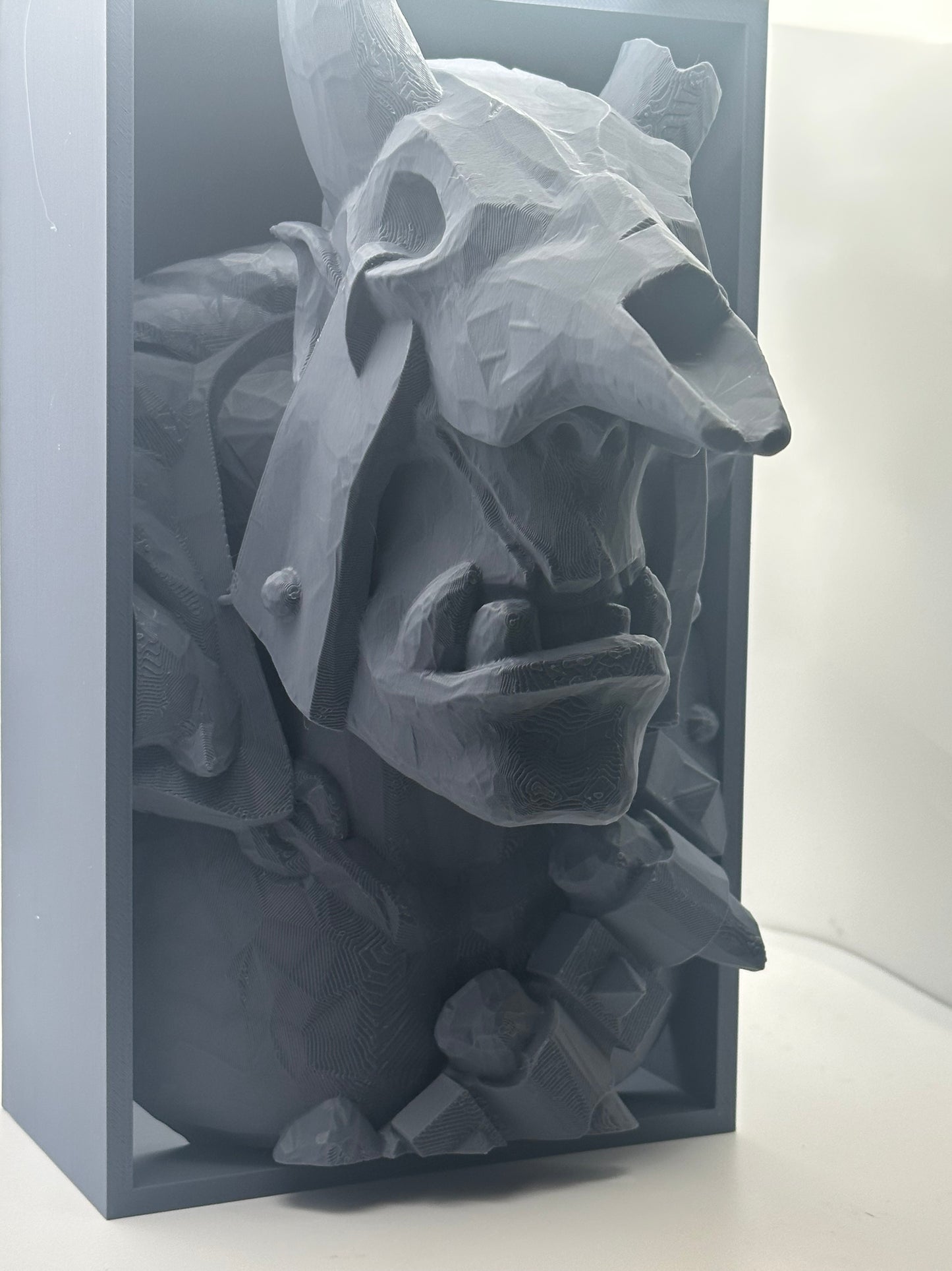Orc Warrior Book Nook Shelf Insert Fantasy Bookend Decor