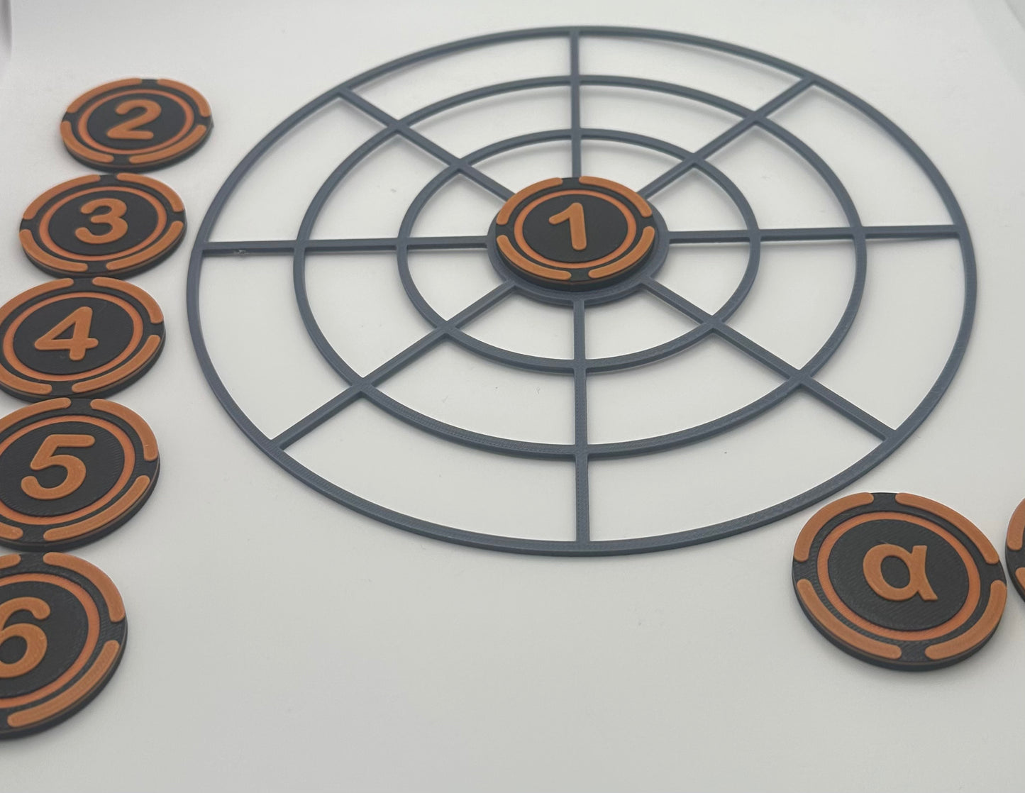 Tabletop Objective Control Grid with Numbered Markers – Competitive Gaming Layout Tool – UK Delivery Included