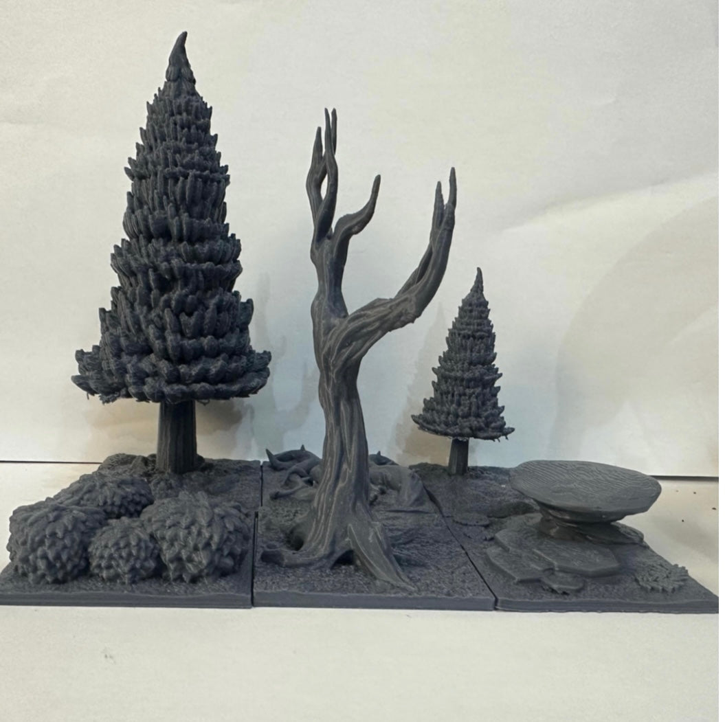 Modular Forest Terrain Tiles – 6-Piece 2×2 Tabletop Scenery Set - UK delivery included.