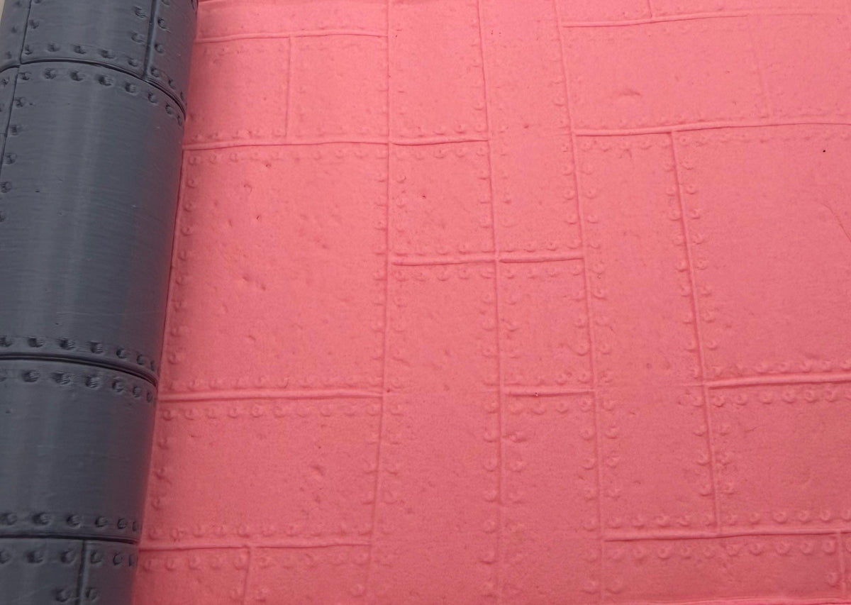 Riveted Metal Panels Emboss Texture Roller No. 38B