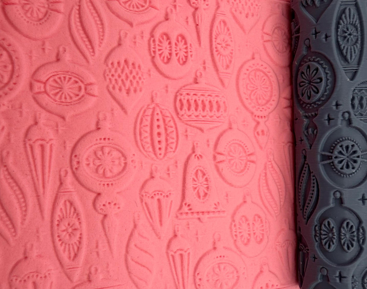 Christmas Baubles Emboss Texture Roller No. 34B