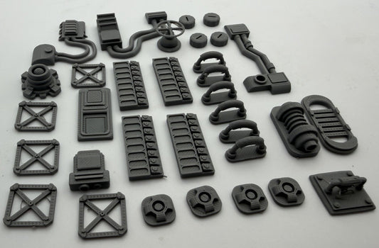 Industrial greebles set 3 shown from a low angle