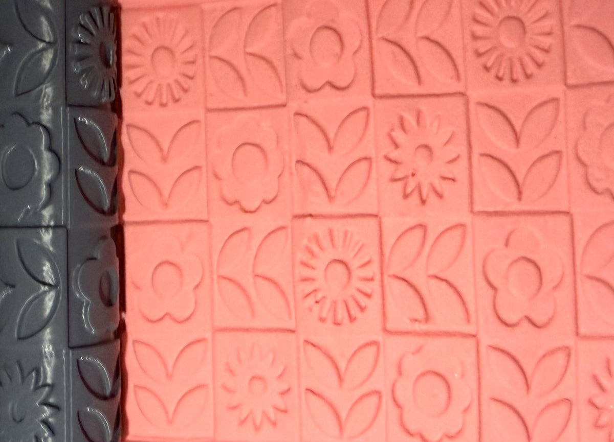 Retro Flower Tiles Texture Roller No. 76A