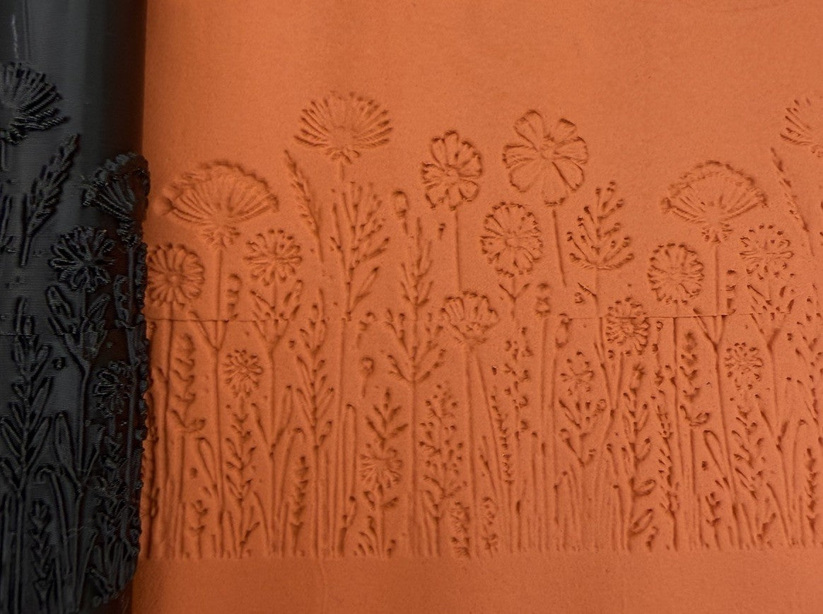 Wildflower Meadow Emboss & Deboss Texture Roller Pair No. 30