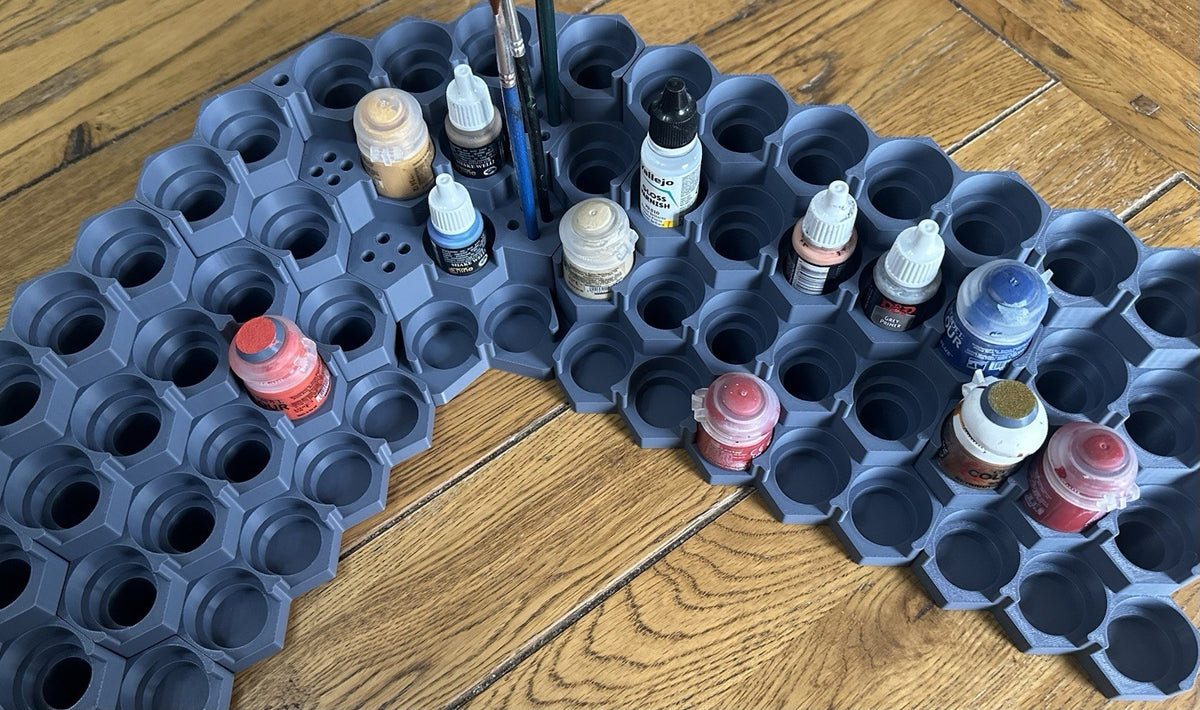 Modular Paint Rack Full Setup - 4x 5x4 Modules + Corner Unit