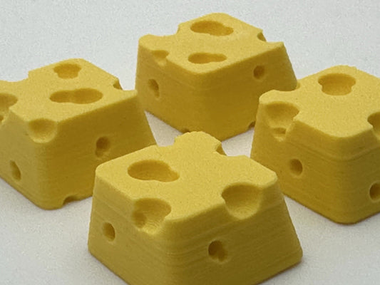 4 Cheese Mechanical Keyboard Keycaps for MX Switches Custom Artisan Keycaps