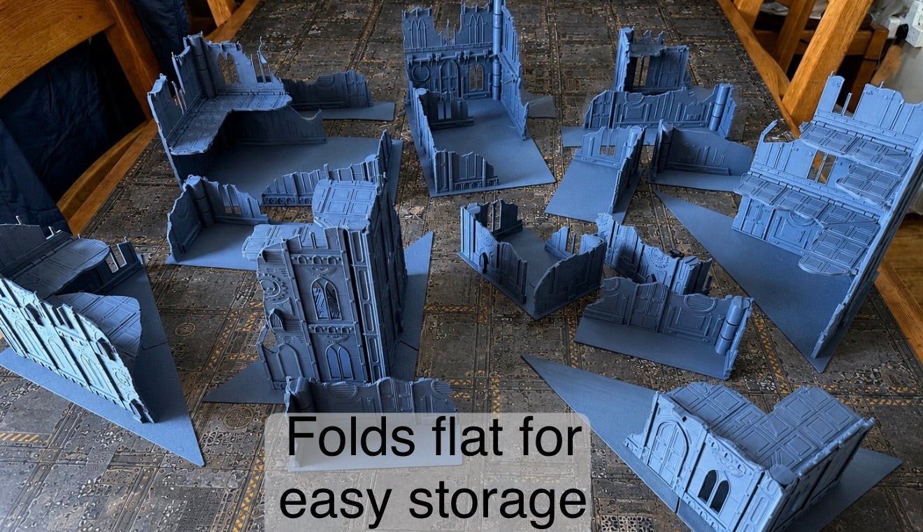 Foldable 11th Edition Compatible Terrain Set | With or Without Footprints