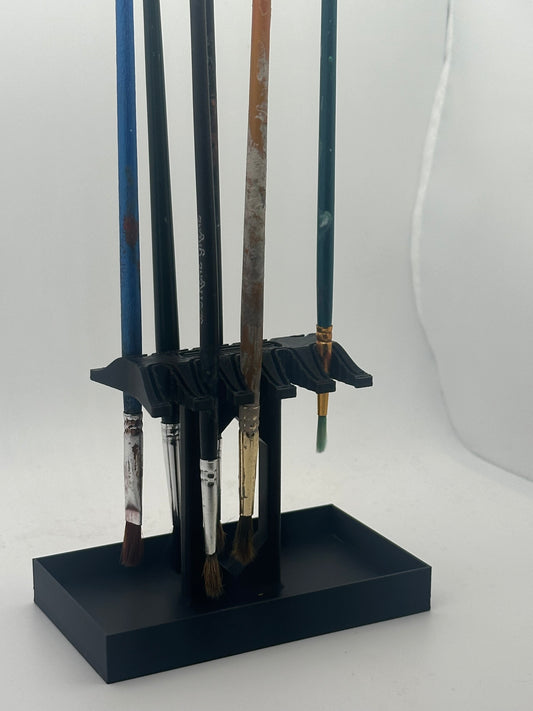 Miniature Paint Brush Holder Stand with Drip Tray – Hobby Brush Drying Rack – UK Delivery Included