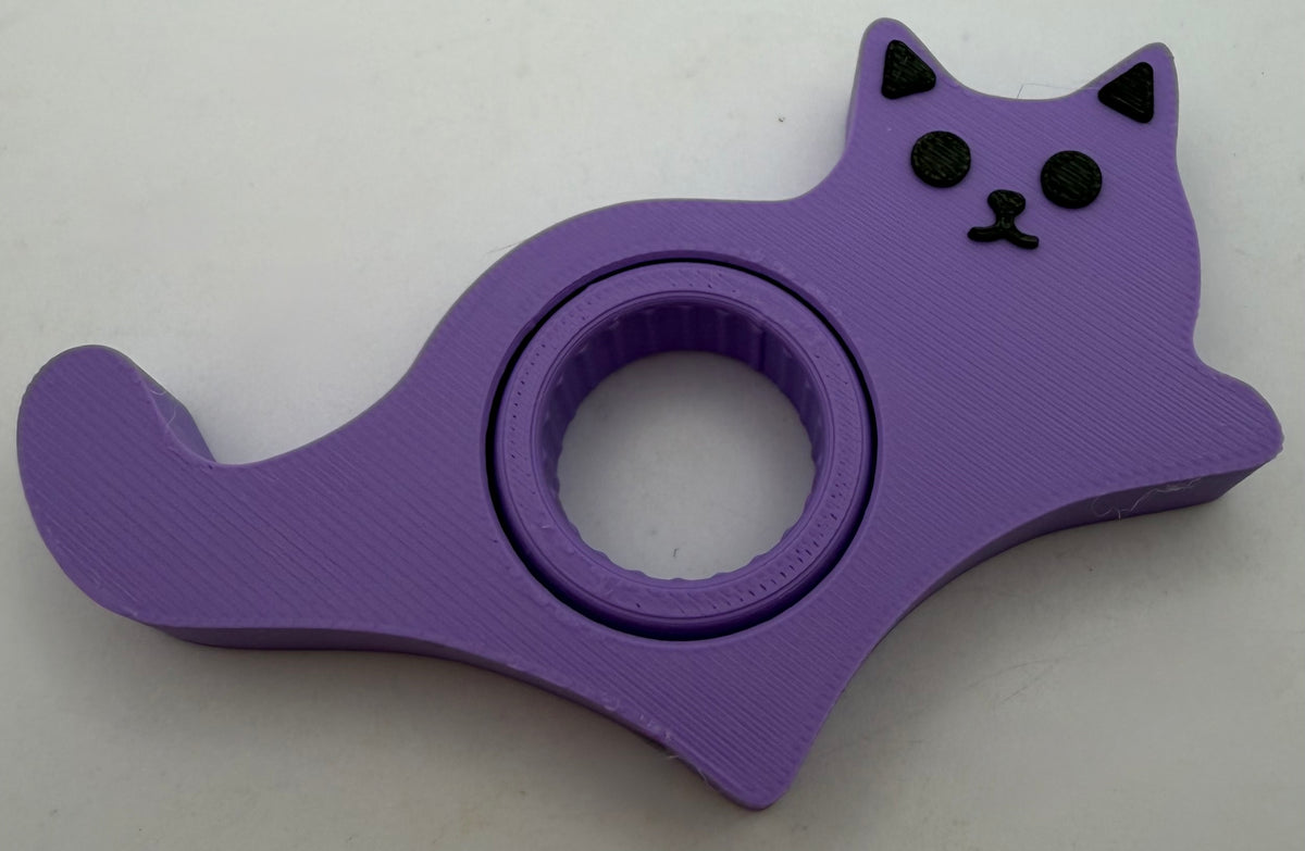 Cat Swivel Page Holder No. 8 – purple and black cat thumb book holder – photo 3