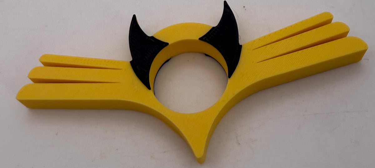 Masked Hero Page Holder No. 6 – yellow and black thumb book holder – photo 3