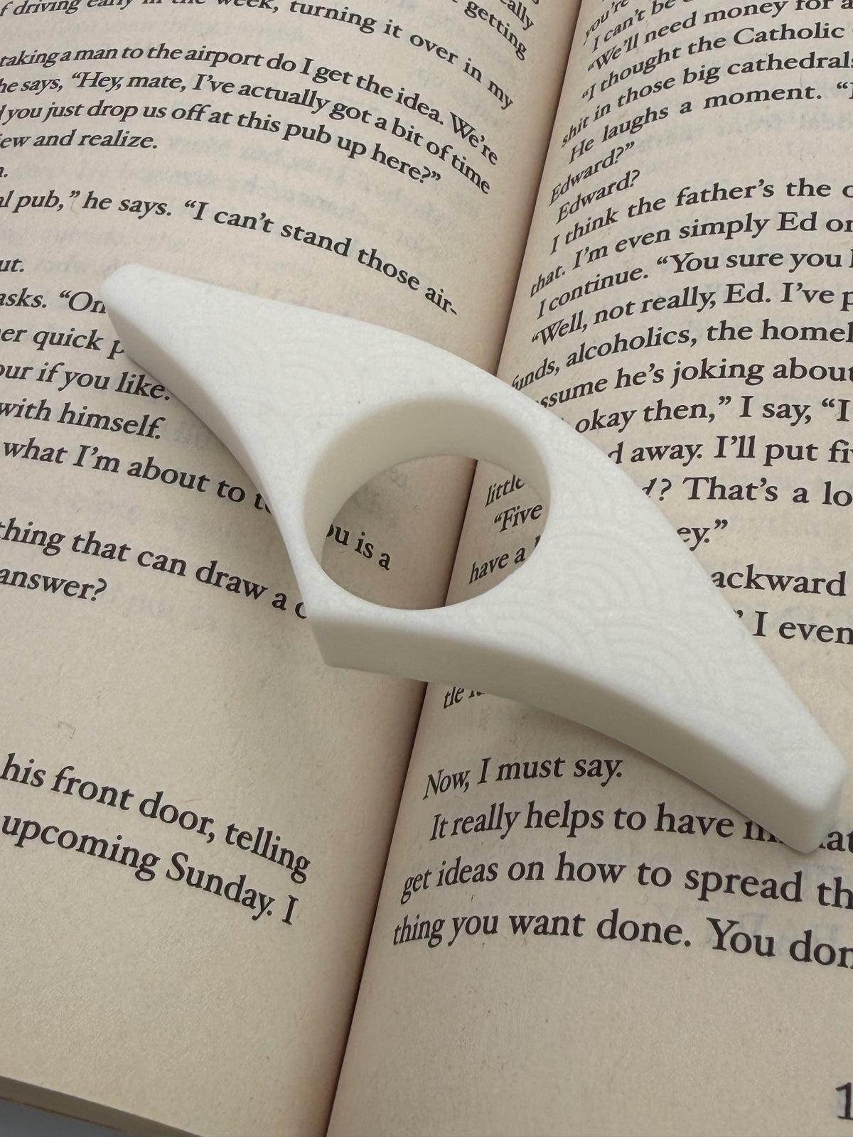 Japanese Style Page Holder No. 7 – white thumb book holder – photo 3