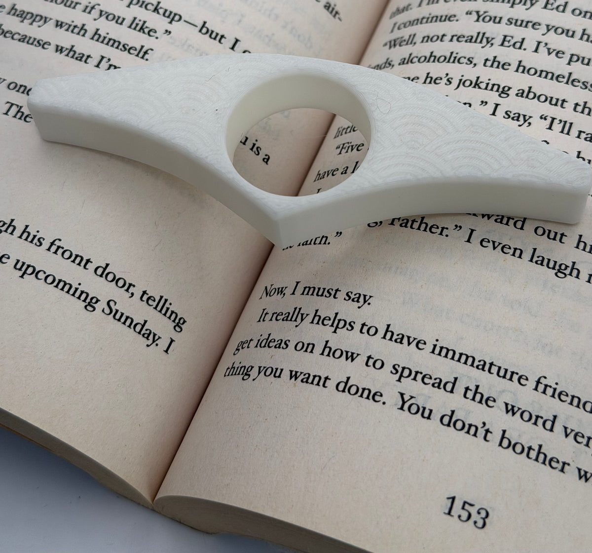 Japanese Style Page Holder No. 7 – white thumb book holder – photo 4