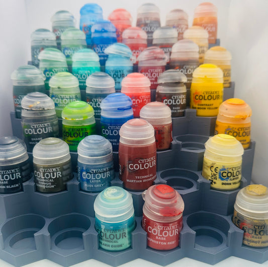 High Capacity Modular Paint Rack | 8 Deep Paint Storage | 1–8 Wide | Hobby & Miniature Paint Organiser