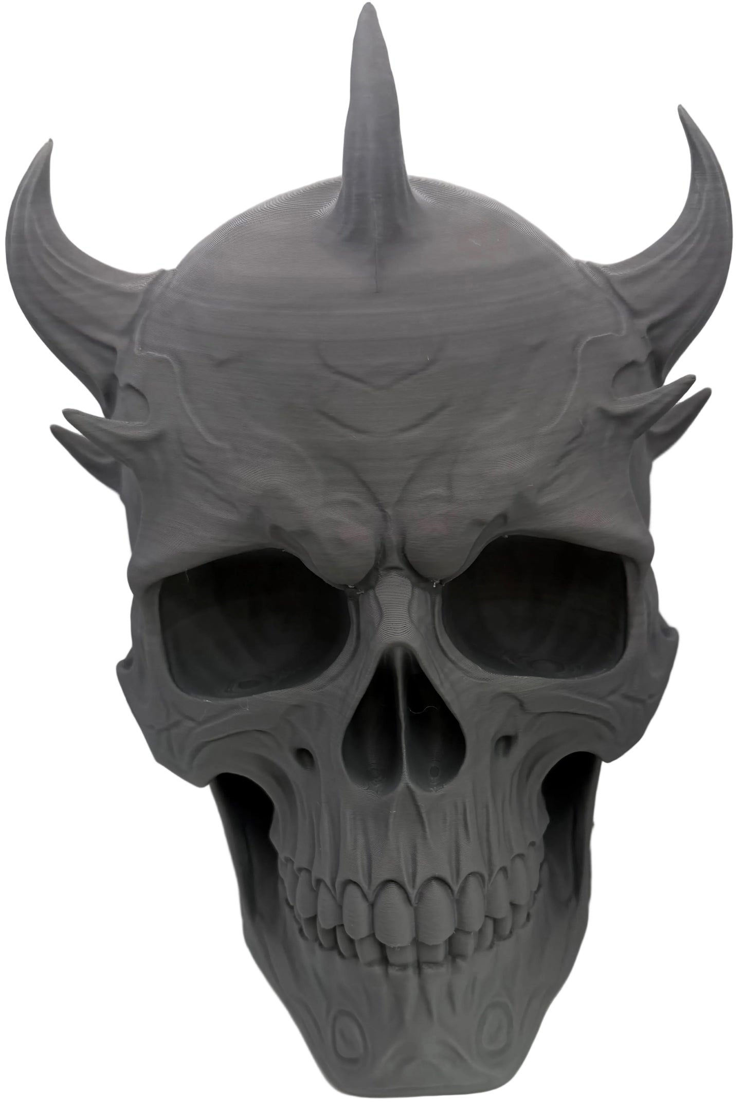 Horned Skull Headphone Stand – Gothic Gaming Headset Holder