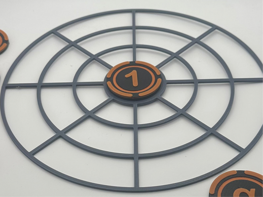 Tabletop Objective Control Grid with Numbered Markers – Competitive Gaming Layout Tool – UK Delivery Included