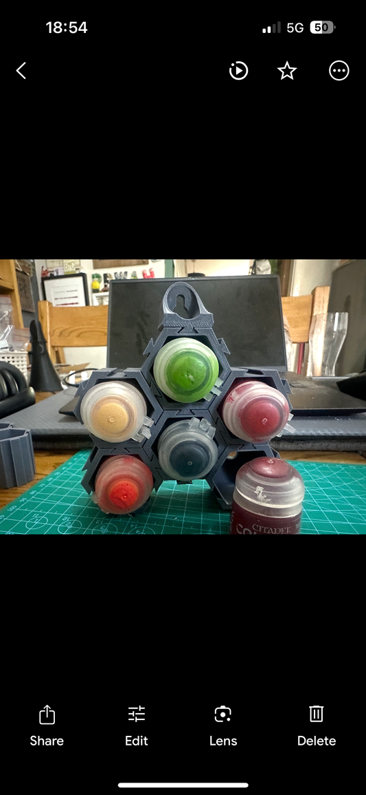 Modular Wall-Mounted Paint Holder System – 6-Slot Starter Set - UK delivery included.