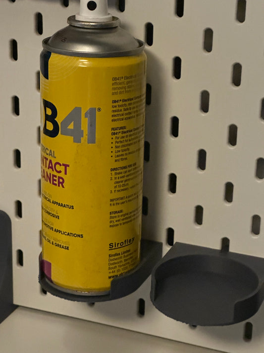 Pegboard Spray Can Holder – Skadis Compatible Aerosol Mount (uk delivery included)