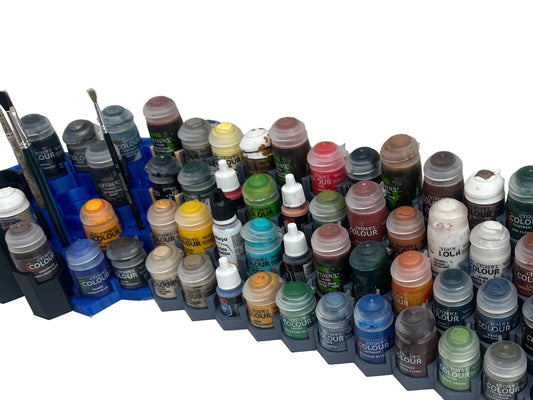 Modular Paint Station Starter Set with Brush Holder – 54 Paint Capacity – Citadel Vallejo Army Painter Compatible