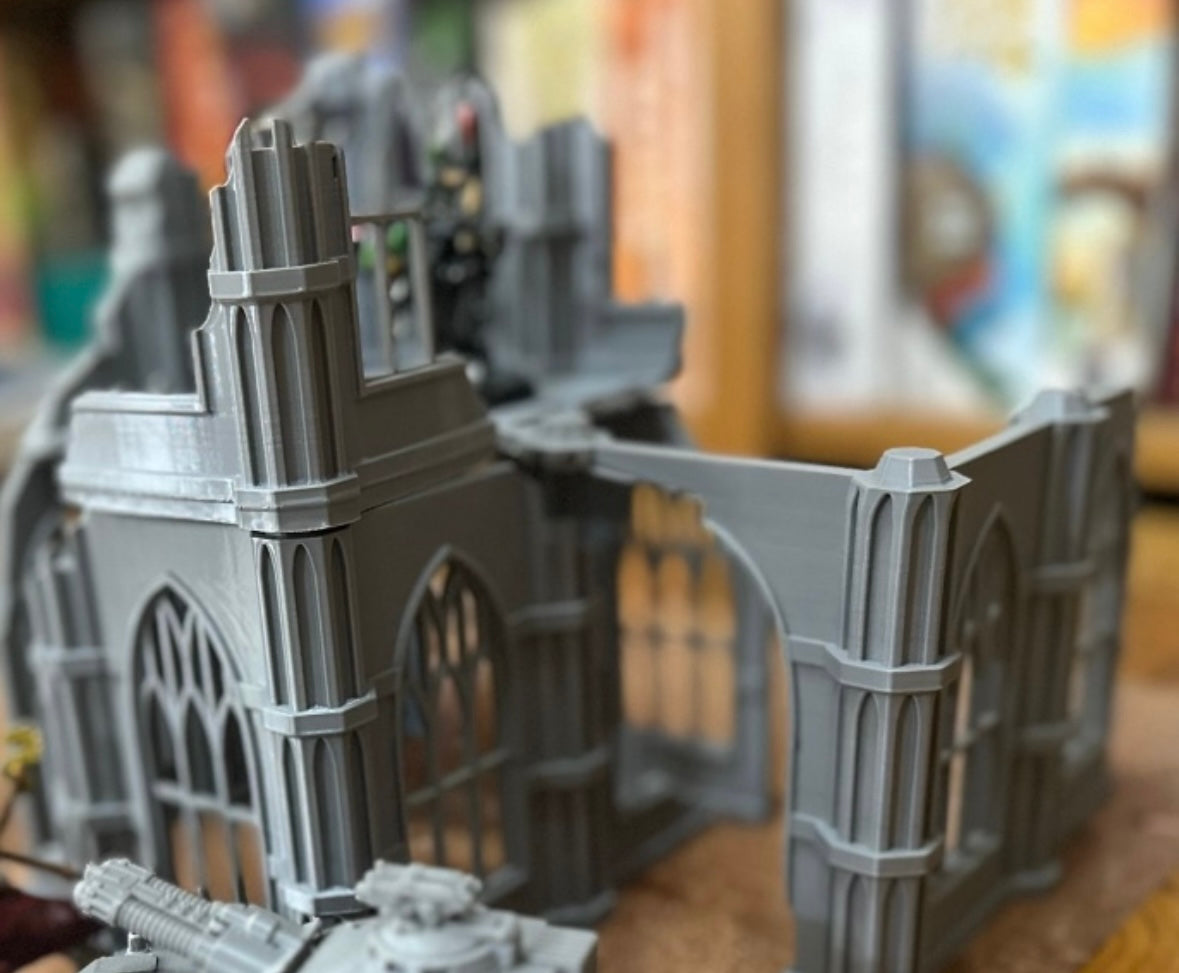 Modular Gothic Cathedral Ruins – 6-Piece Tabletop Terrain Set - UK delivery included.