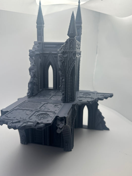 Gothic Ruined Tower Terrain – Modular Fantasy Wargaming Scenery (UK Delivery Included)