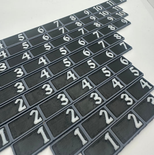 Modular Tabletop Measuring Rulers – Numbered Range Sticks for Wargaming & Hobby Tables (UK delivery included)