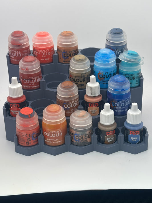 Modular Paint Rack for Citadel, Vallejo & Army Painter – 20 Paint Capacity Module – Expandable Miniature Paint Storage