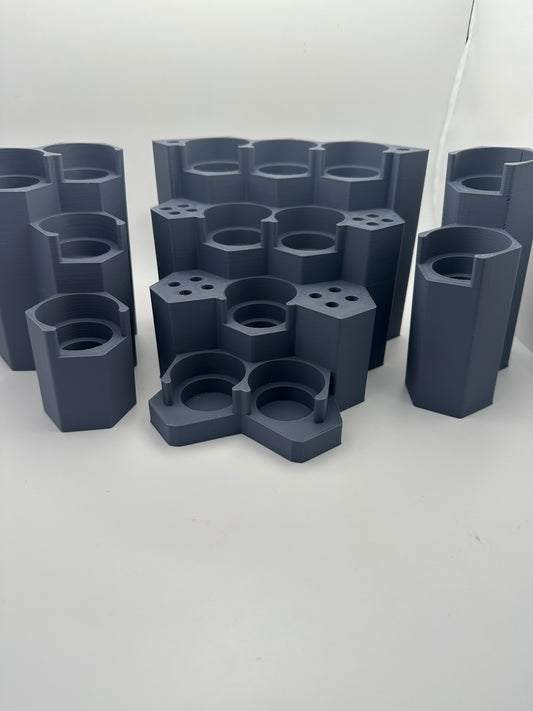 Modular Corner Paint Rack Workstation Set – Citadel, Vallejo & Army Painter Compatible – 3 Piece Paint & Brush Holder – UK Delivery Included