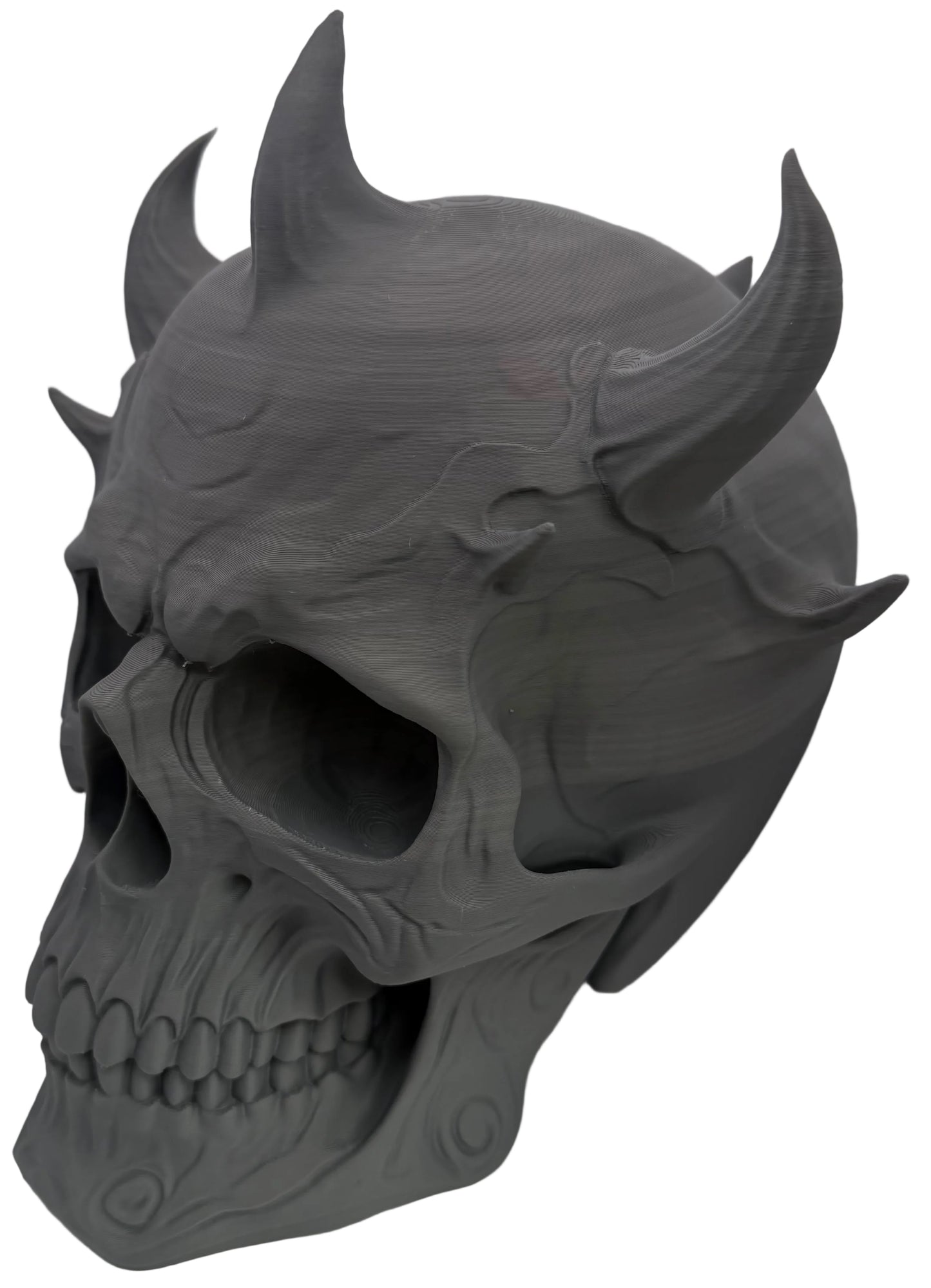Horned Skull Headphone Stand – Gothic Gaming Headset Holder