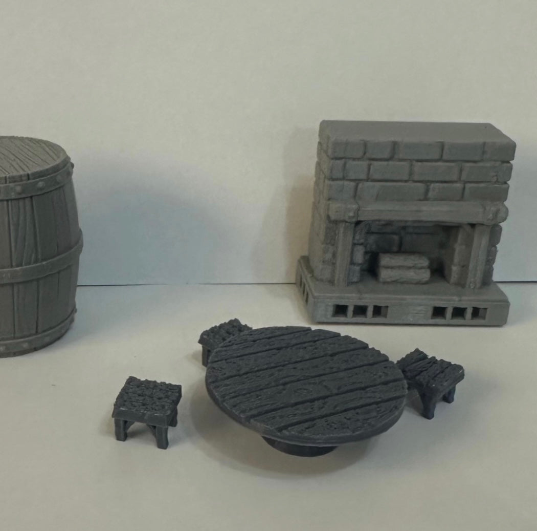 Modular Stone Fireplace Terrain for Tabletop RPGs and Wargaming - UK delivery included.