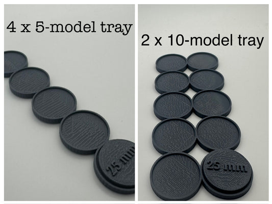 25mm Movement Tray Bundle – 10 Model & 5 Model Infantry Trays for Tabletop Wargaming – UK Delivery Included