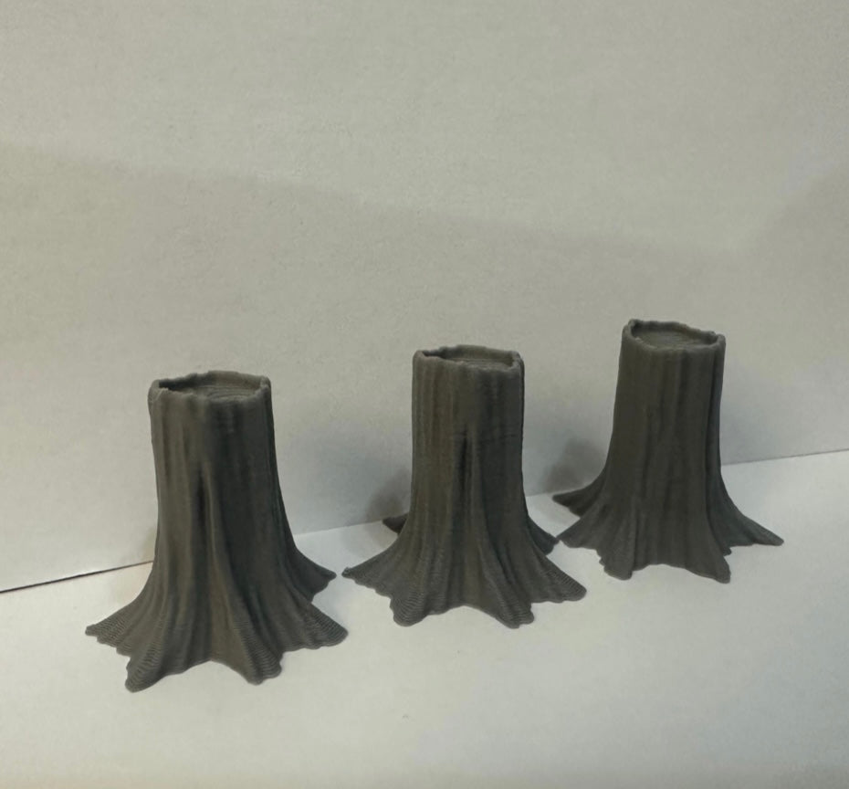 Mixed Tree Stump Scatter Terrain Set – 20–40mm Tabletop Scenery - UK delivery included.