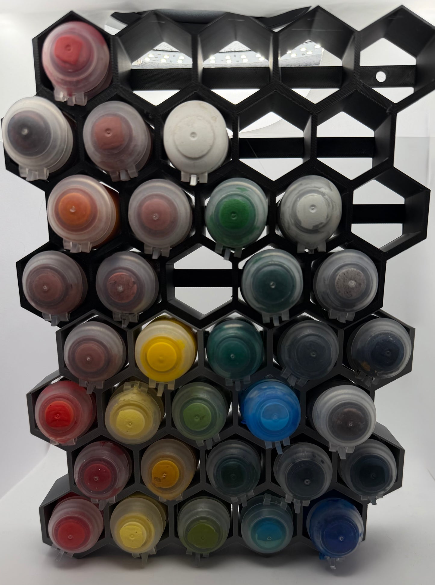 Modular Honeycomb Citadel Paint Rack | Wall Mounted & Expandable Paint Storage