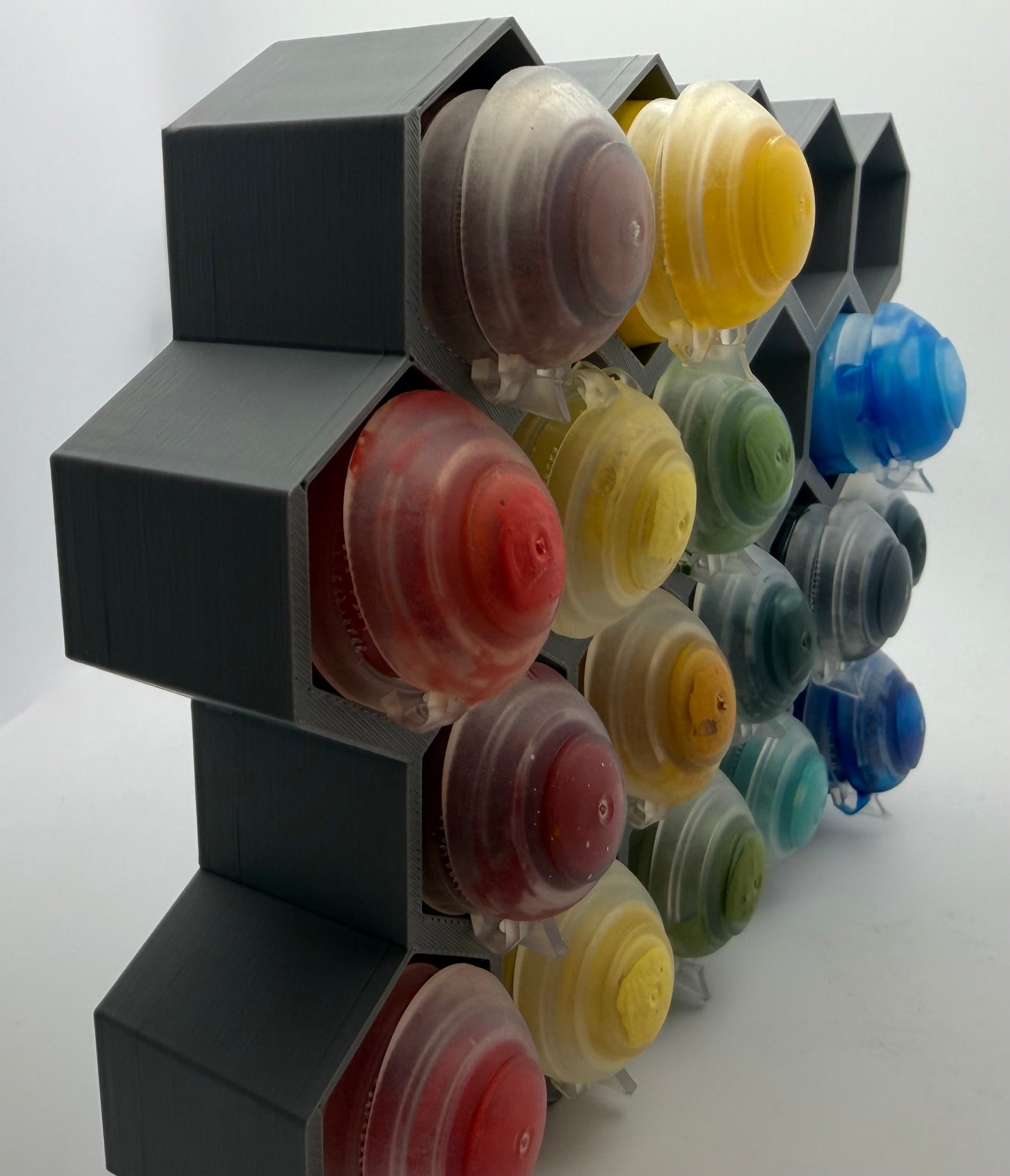 Modular Honeycomb Citadel Paint Rack | Wall Mounted & Expandable Paint Storage