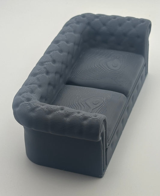 Dollhouse Chesterfield Sofa – 1:12 Scale Miniature Furniture - UK delivery included.