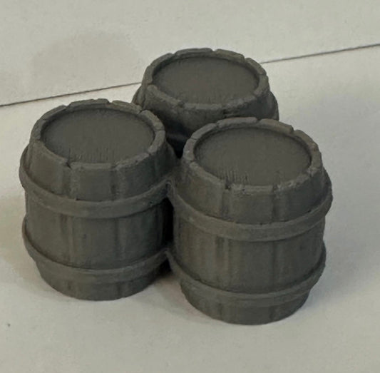 Miniature Barrel Pile – 28 to 32mm Scatter Terrain - UK delivery included.
