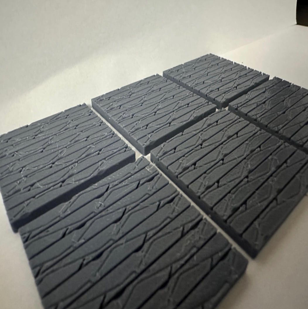 Smooth 2x2 Wooden Plank Dungeon Floor Tiles - UK delivery included.