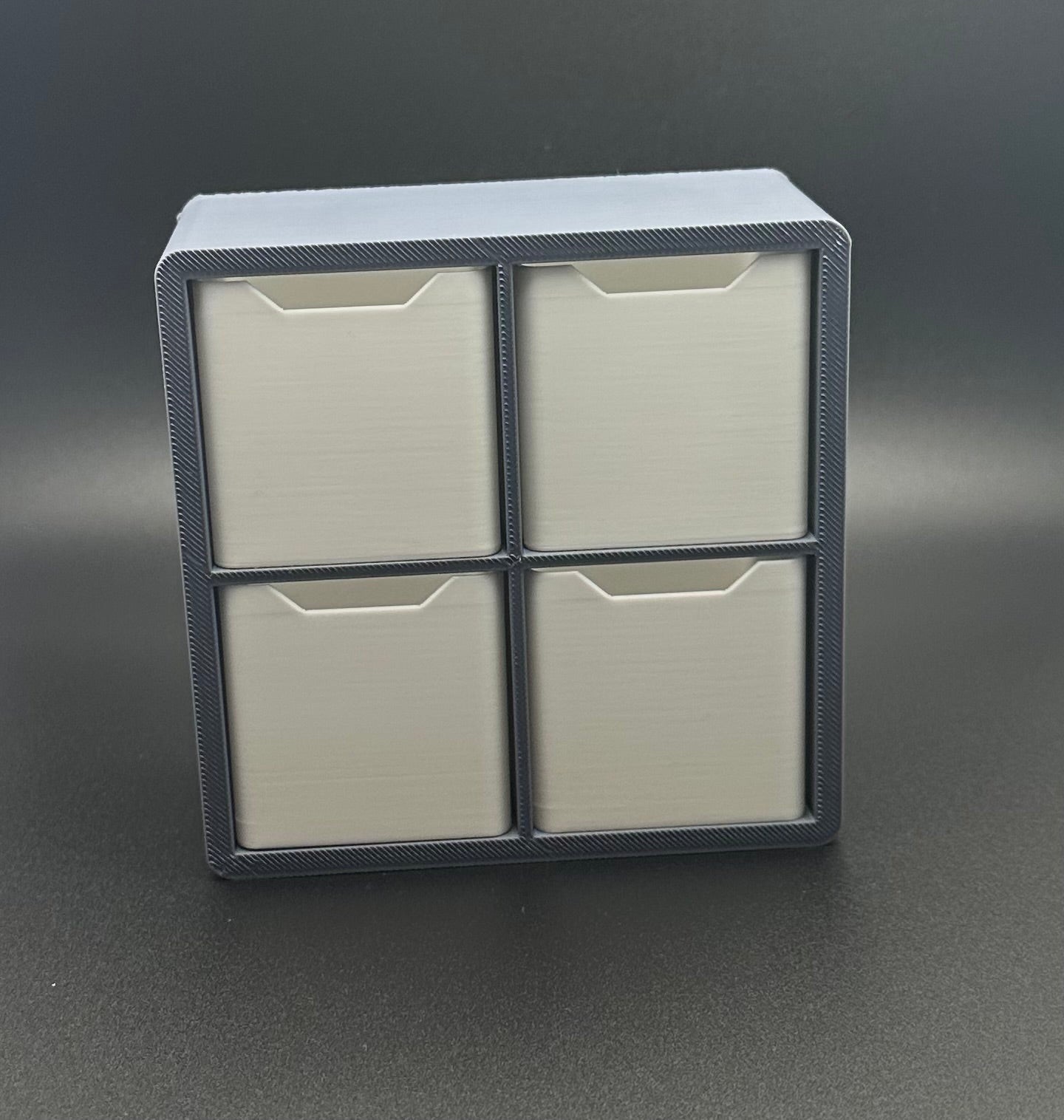 Miniature 4-Cube Dollhouse Storage Shelf with Storage Boxes - UK delivery included.