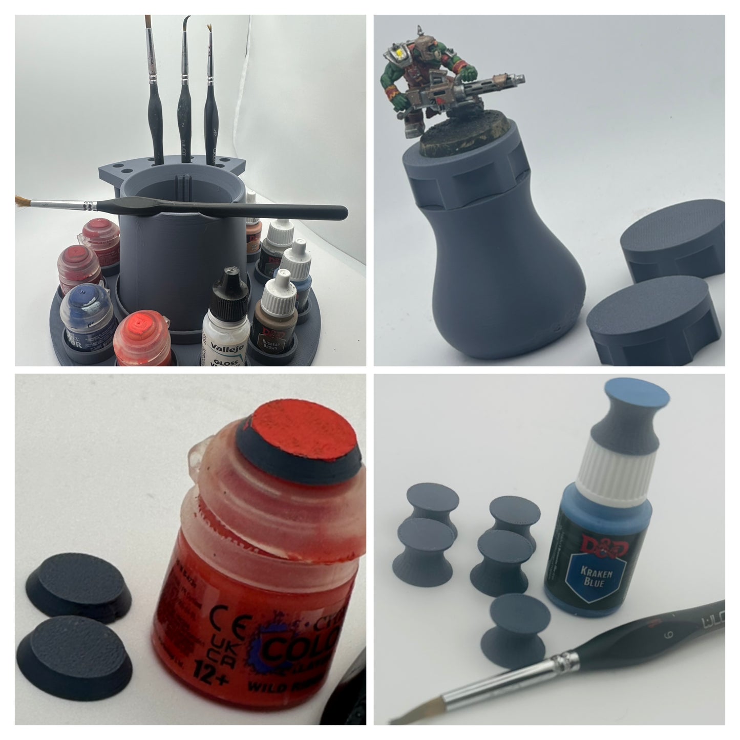 Miniature Painting Starter Bundle – Paint Station, Magnetic Painting Handle & Paint Swatch Caps – UK Delivery Included