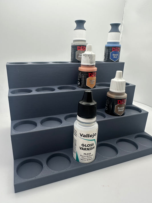 Miniature Paint Rack – 36 Dropper Bottle Storage – Fits Vallejo, Army Painter & D&D Paints – Tiered Hobby Paint Organiser – UK Delivery Included