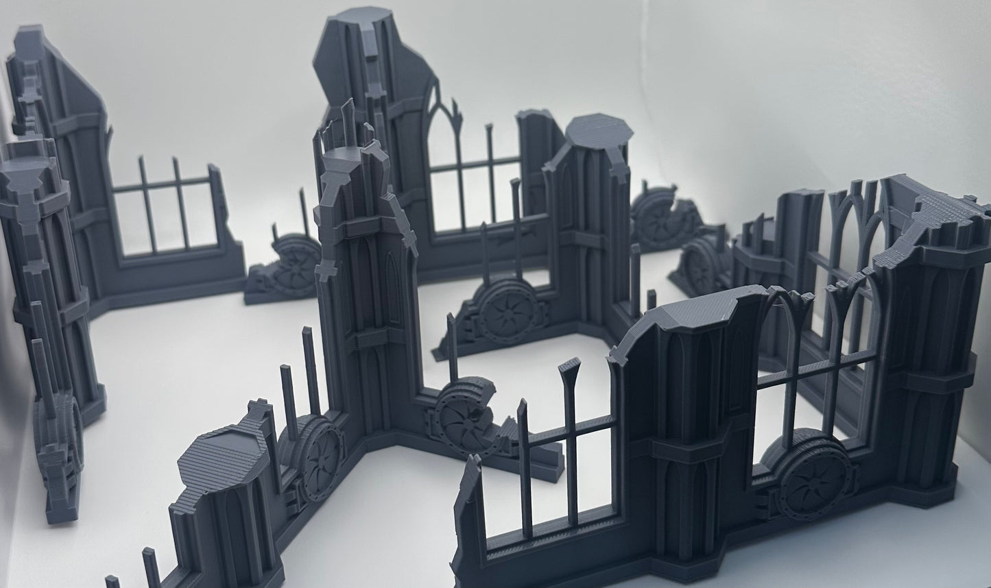 Gothic Ruins Terrain Bundle with Objective Marker – UK Delivery Included