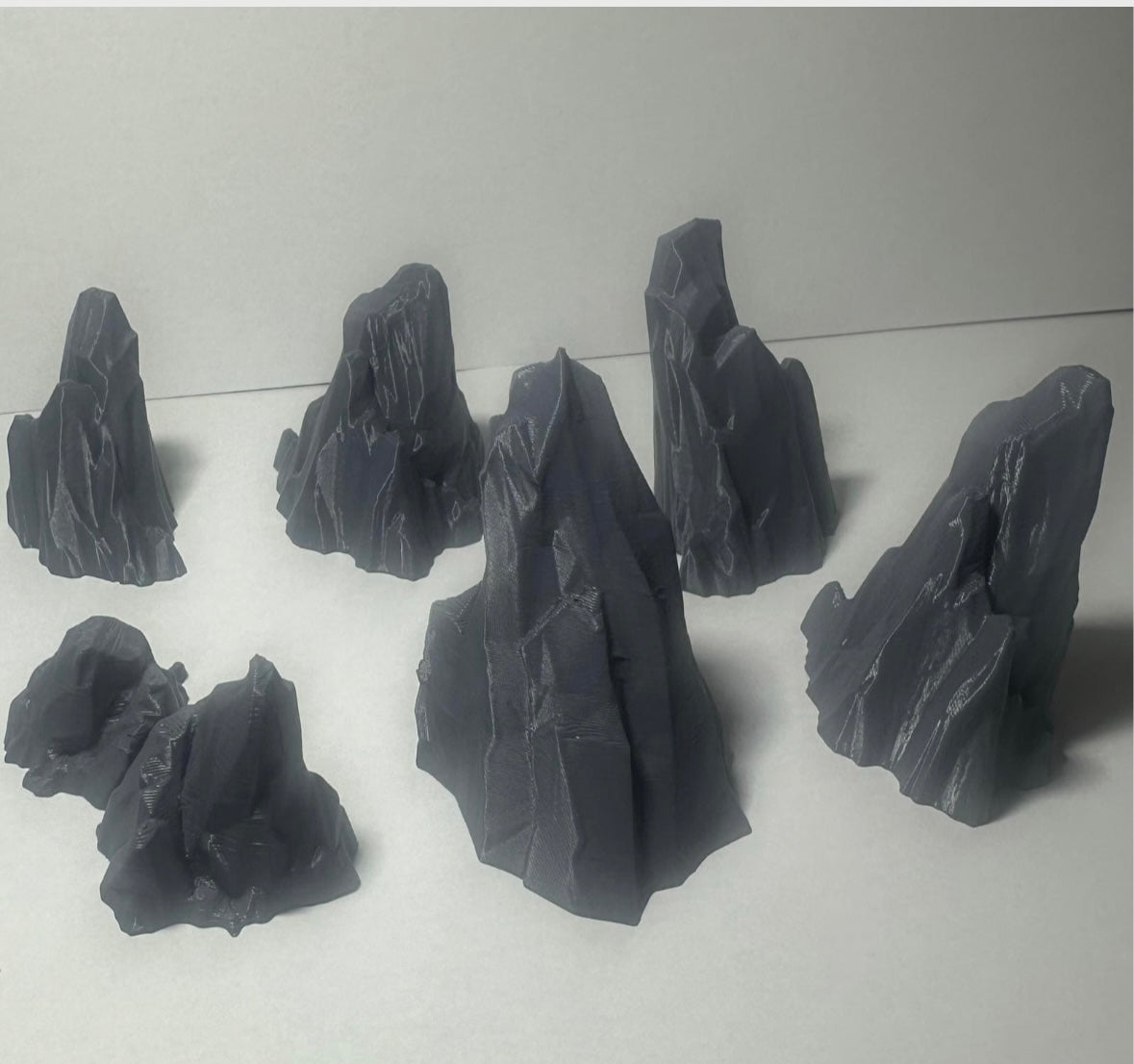 Rock Scatter Terrain Set – 3D Printed Mixed Size Tabletop Scenery - UK delivery included.