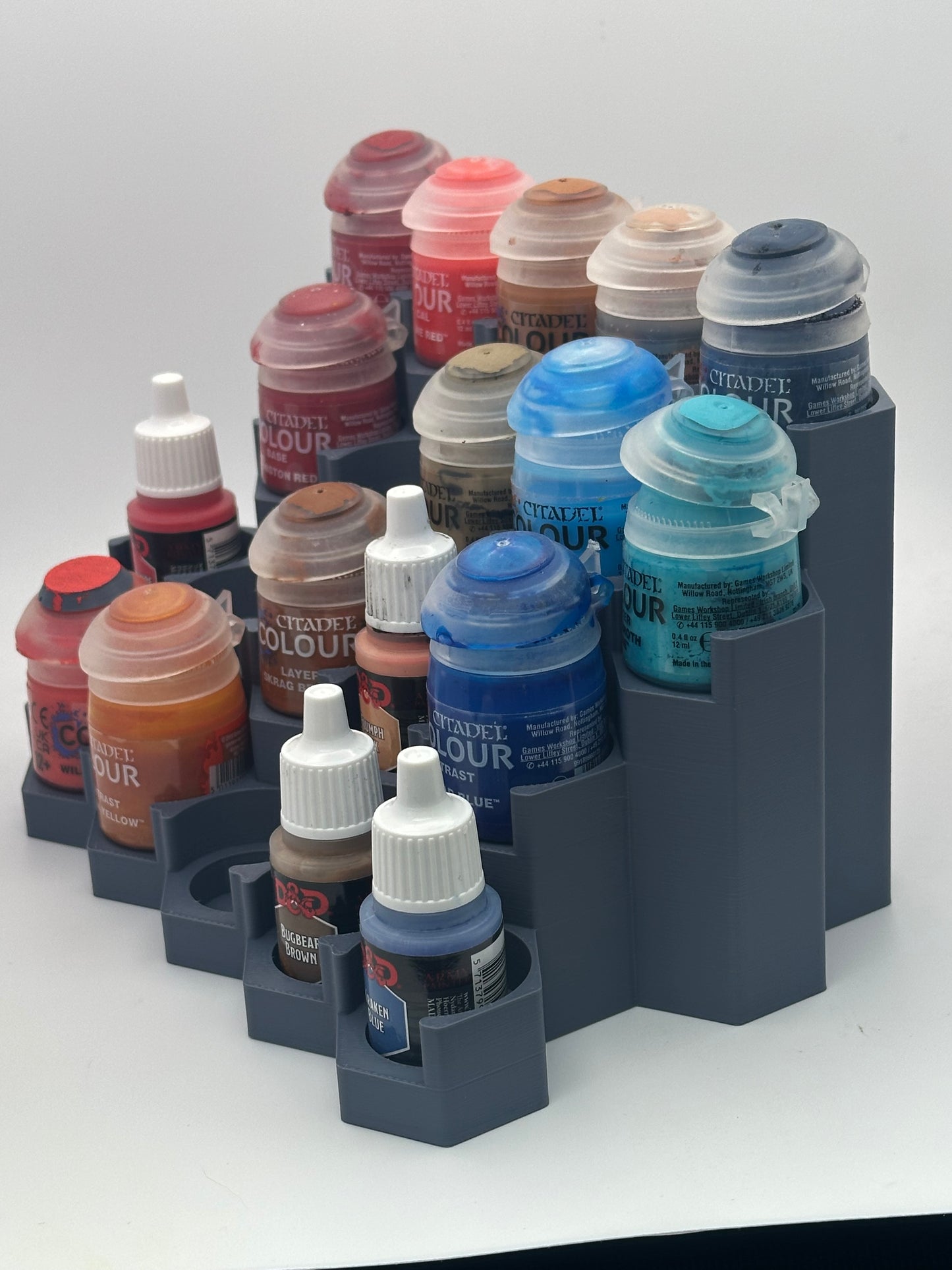 Modular Paint Station Starter Set with Brush Holder – 54 Paint Capacity – Citadel Vallejo Army Painter Compatible