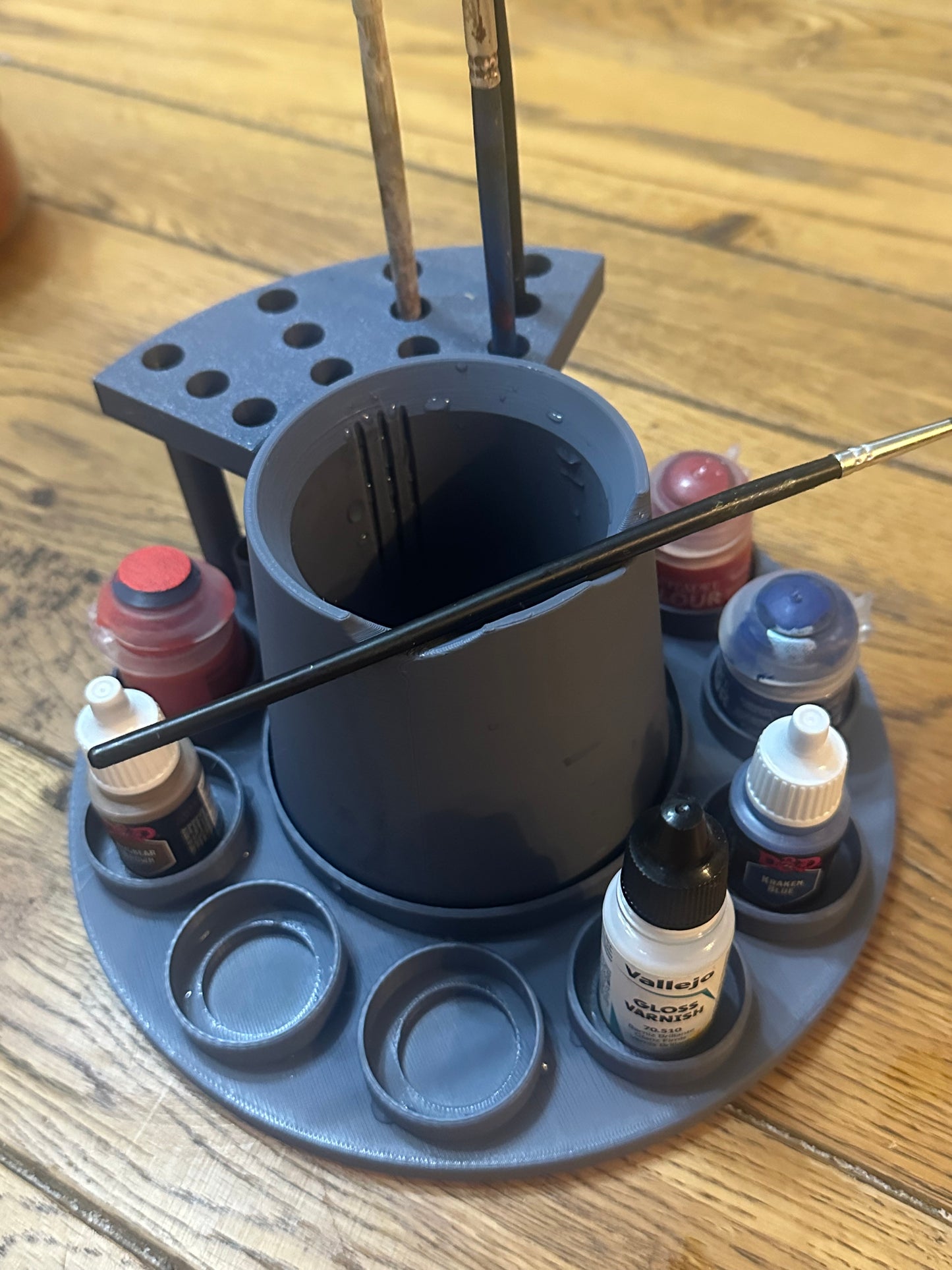 All-in-One Paint Station for Citadel Vallejo Army Painter – Brush Holder & Water Pot