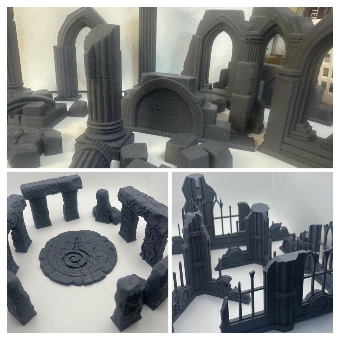Gothic Ruins Terrain Bundle with Objective Marker – UK Delivery Included