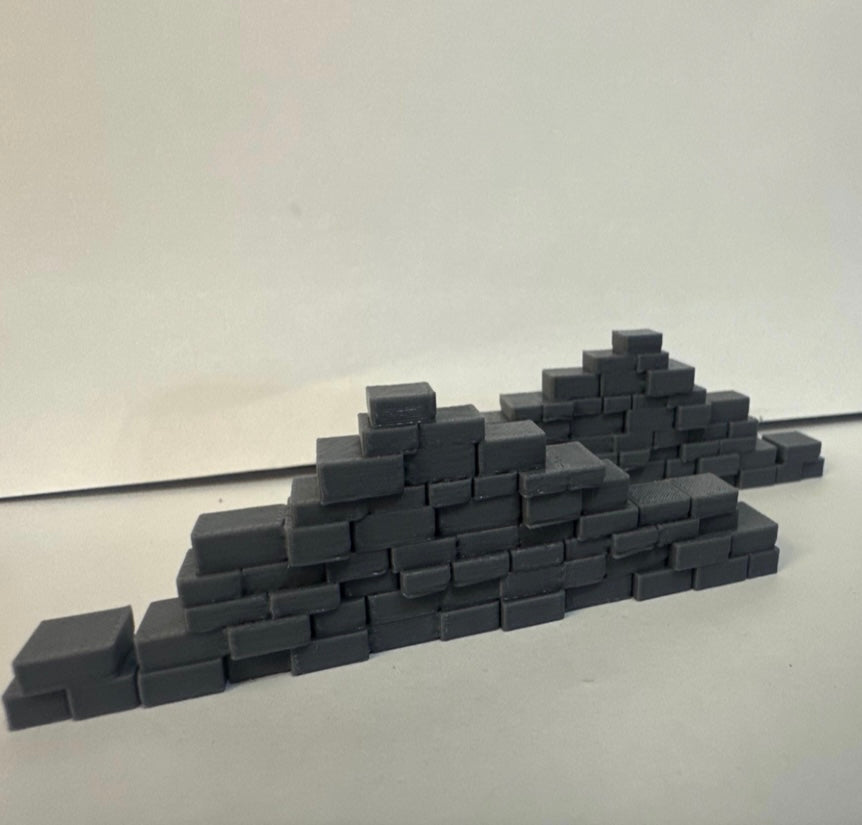 Modular Ruined Stone Wall Starter Bundle – 3D Printed Tabletop Terrain - UK delivery included.